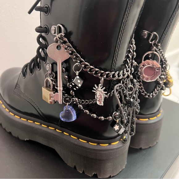 Dr Martens X Marc Jacobs Vegan Jadon Charm Platform Boots Size 8 Womens - Picture 2 of 12
